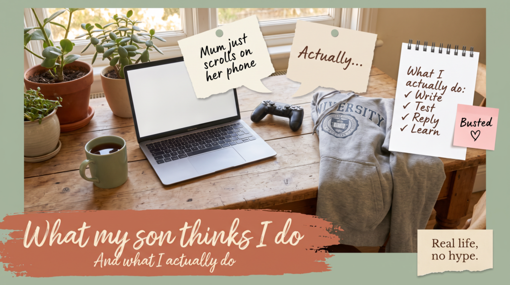 What My Son Thinks I Do All Day (and What I Actually Do)